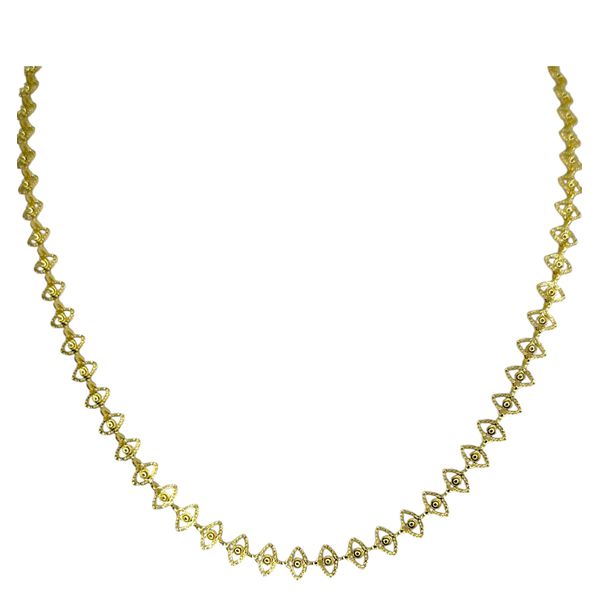 Colar Terceiro Olho Banhado A Ouro 18K