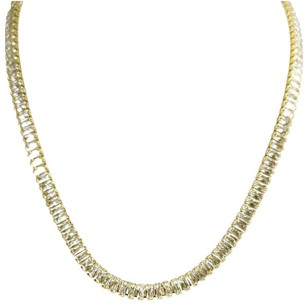 Colar Riviera Zircônia Banhado A Ouro 18K