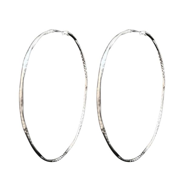 Brinco Argola Trabalhado Banhado A Prata 925