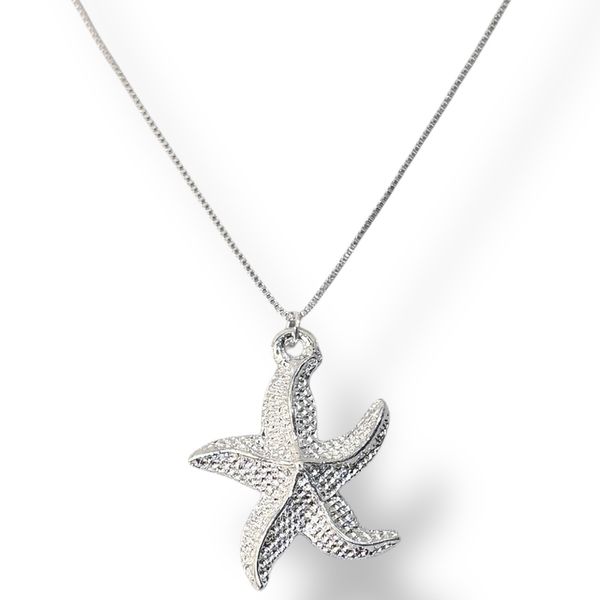 Colar Estrela do Mar Banhado A Prata 925 