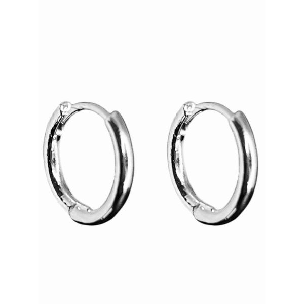 Brinco Argolinha 14x14 Banhado A Prata 925