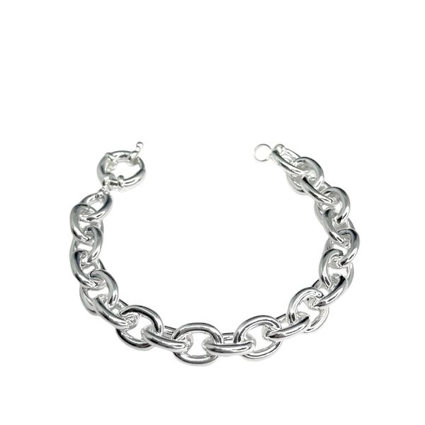 Pulseira Cartier Cadeado Boia Marinheiro Banhado A Prata 925