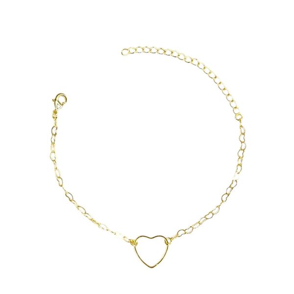 Pulseira Elo Vazado Meio Banhado A Ouro 18K