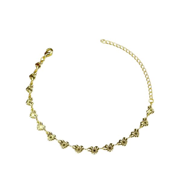 Pulseira Coração Contínuo Banhado A Ouro 18K
