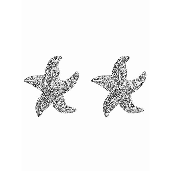 Brinco Estrela Do Mar Banhado A Prata 925 