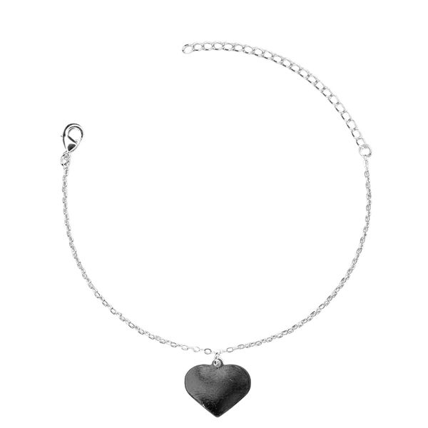 Pulseira Coração Chapado Banhado A Prata 925