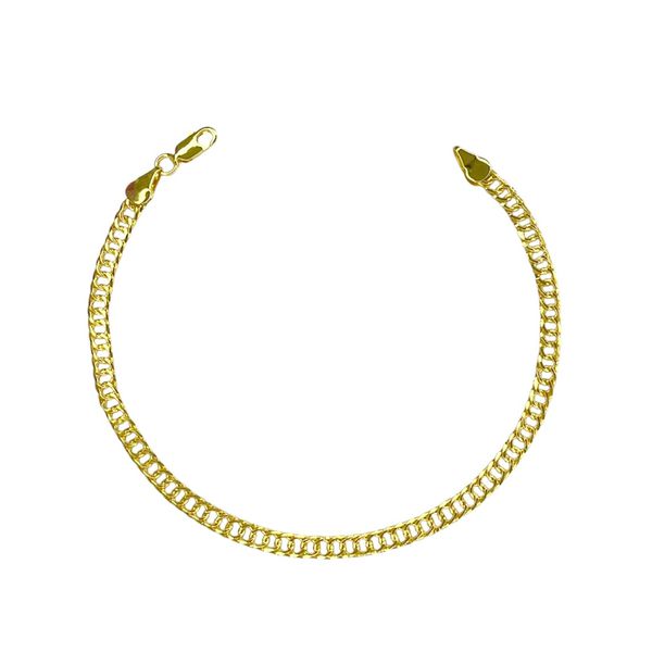 Pulseira Grumet Dupla Banhado A Ouro 18K