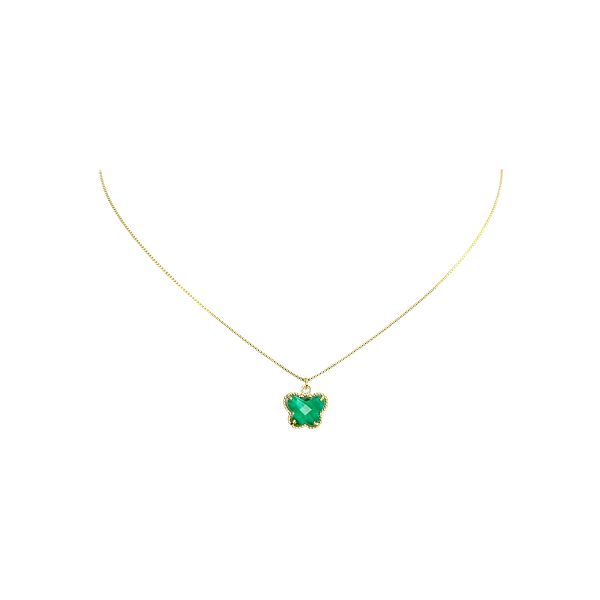 Colar Borboleta Veneziana Banhado A Ouro 18K