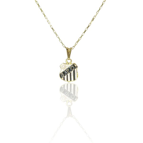 Pingente Santos Futebol Banhado A Ouro 18K