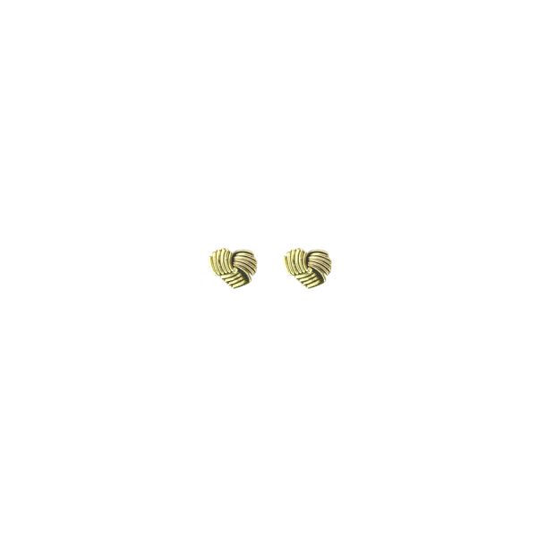 Brinco Coração Lines Banhado A Ouro 18K