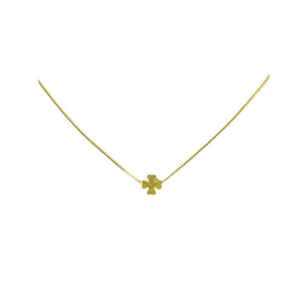 Colar Trevinho Passante Banhado A Ouro 18K