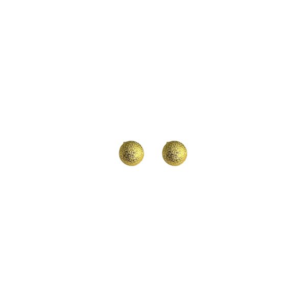 Brinco Bola Fosca AB Banhado A Ouro 18k