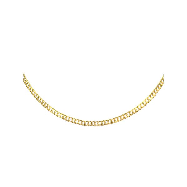 Colar Grumet Dupla Banhado A Ouro 18K