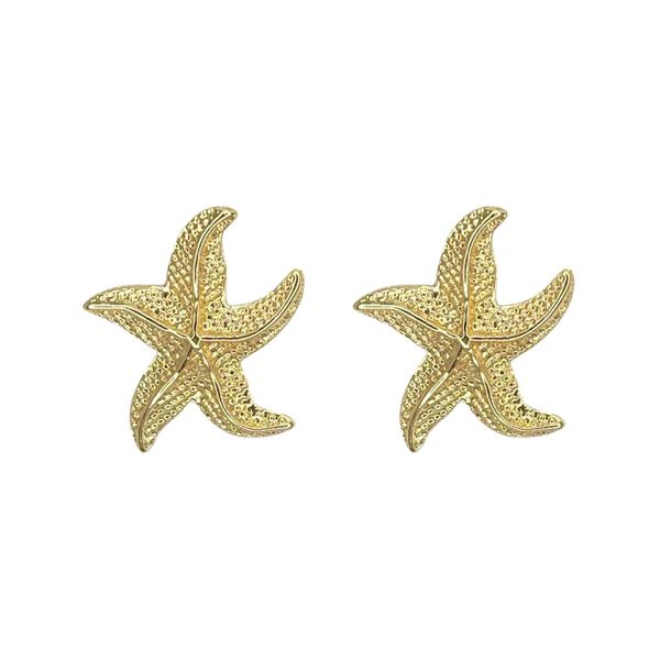 Brinco Estrela Do Mar Banhado A Ouro 18K