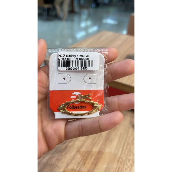 Pingente Zamac Oakley Banhado A Ouro 18k