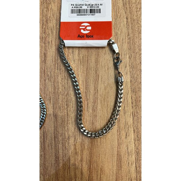 Pulseira Grumet Quadrada Lagosta Aço Inoxidável 