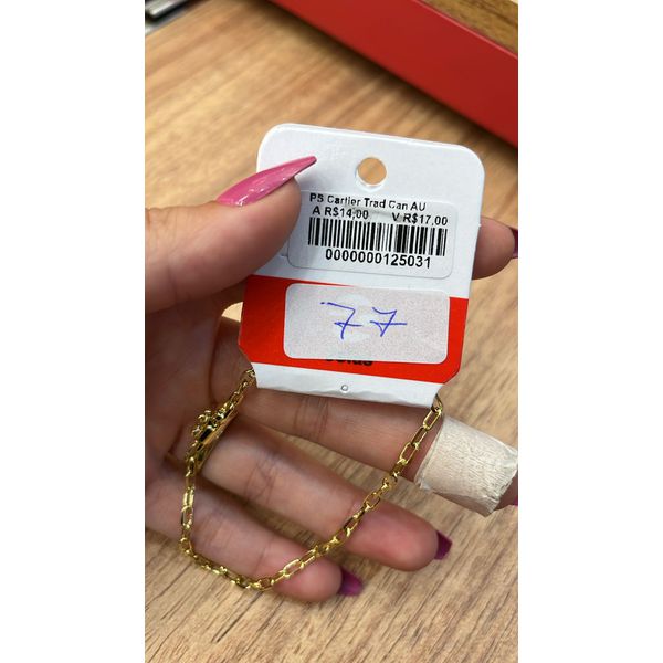 Pulseira Cartier Tradicional Fecho Canhão Banhado A Ouro 18K