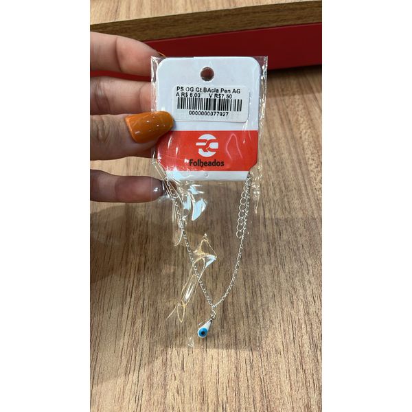 Pulseira Olho Grego Gota Branco Azul Claro Pendurado Banhado A Prata 925