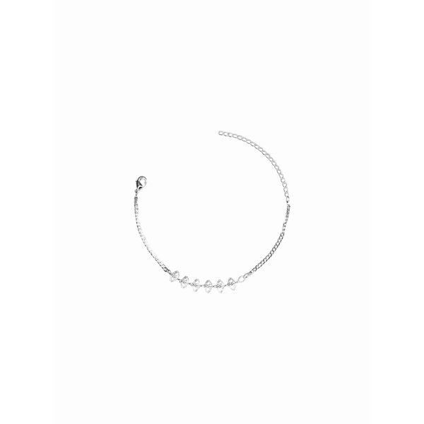 Pulseira Olho Grego Vazado Banhado A Prata 925