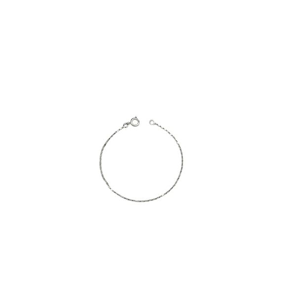 Pulseira Tijolinho Infantil 15 cm e 1 m Banhado A Prata 925