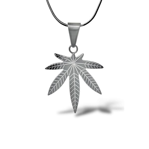 Pingente Folha da Maconha Aço Inoxidável 