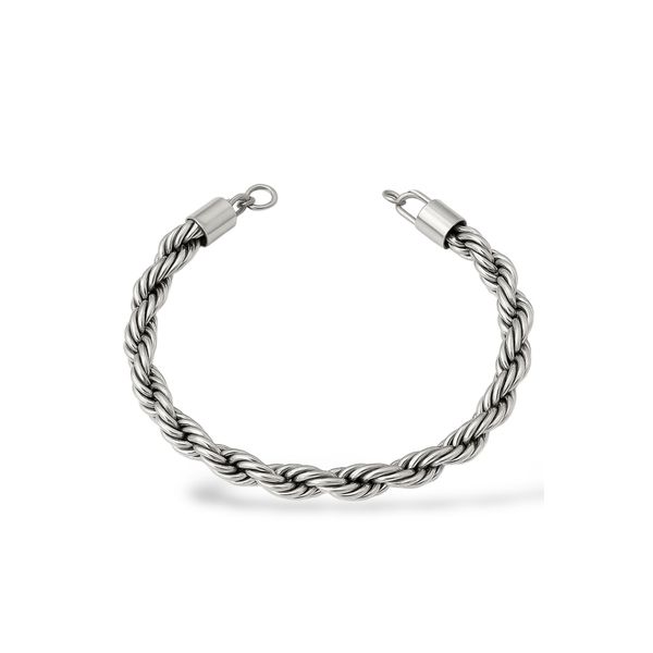 Pulseira Cordão Baiano Fecho Lagosta Aço Inoxidável.