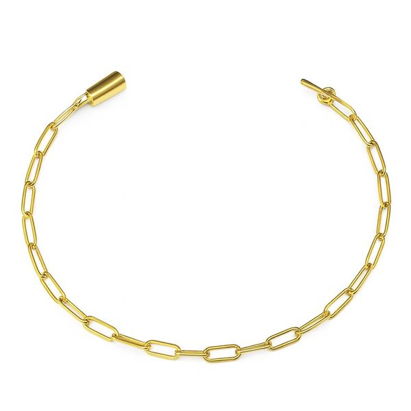 Pulseira Cartier Alongado Fecho Canhão Banhado A Ouro 18k 