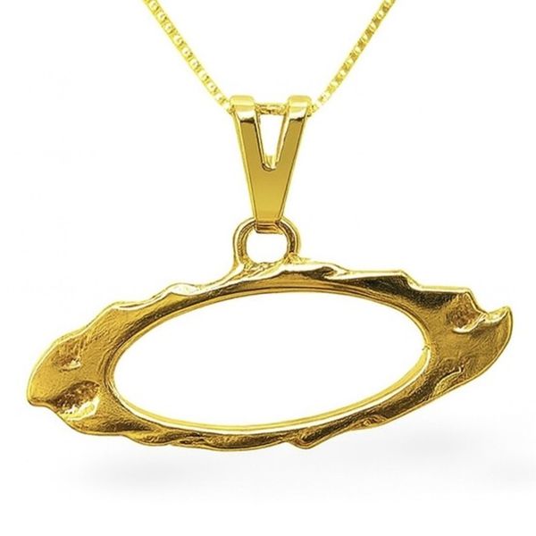Pingente Zamac Oakley Banhado A Ouro 18k