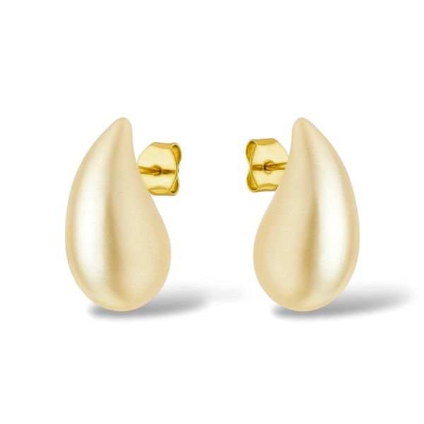 Brinco Pérola Gota Banhado A Ouro 18K
