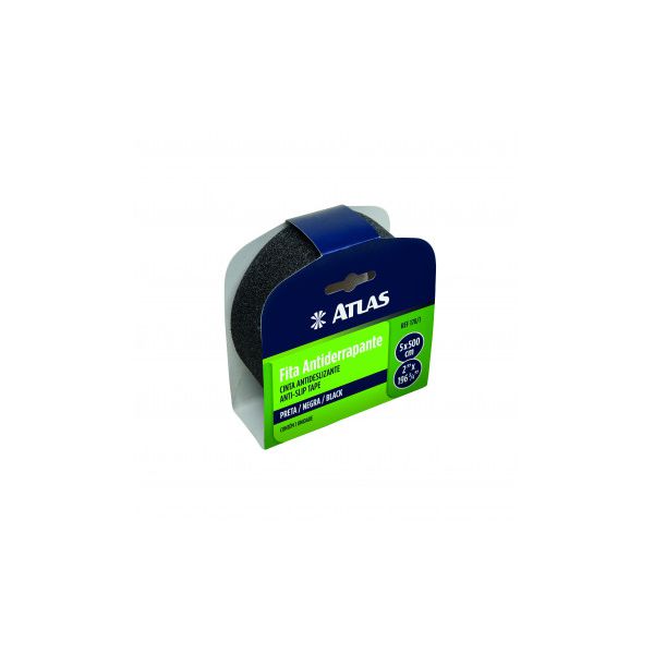 Fita Adesiva Antiderrapante Preta 50mmx5m Atlas