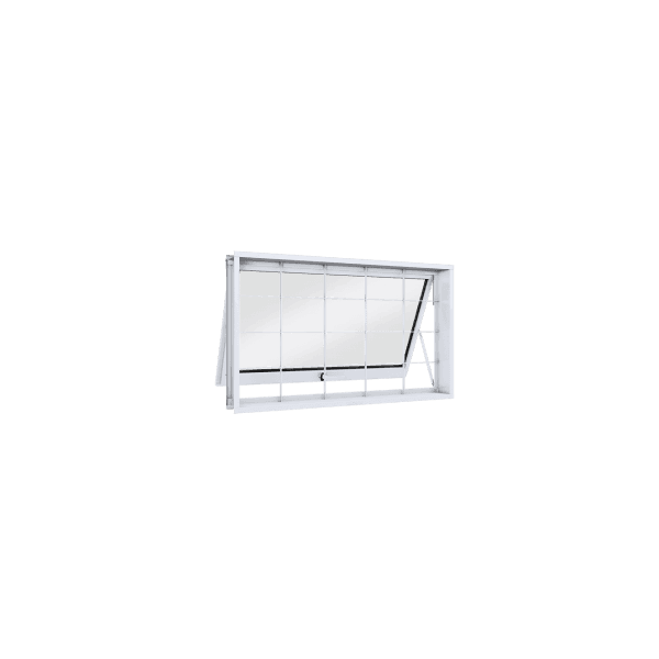Janela Maxim Ar de Aço 60X80 com Grade Quadrada Lucasa Facilita