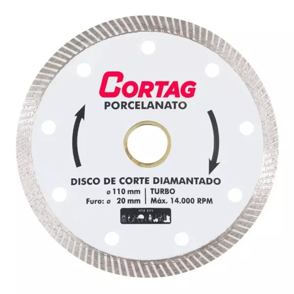 DISCO DIAMANTADO PORCELANATO 110 MM CORTAG