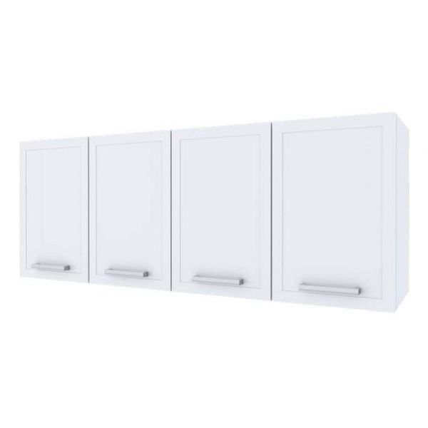 Armário Aéreo De Cozinha Branco Aço Mont 153cm Apolo Cozimax