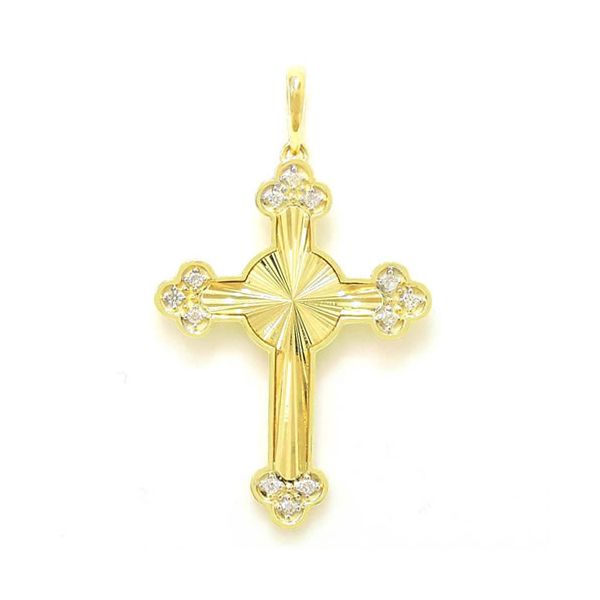 Crucifixo de Ouro 18k cravejado com Brilhantes