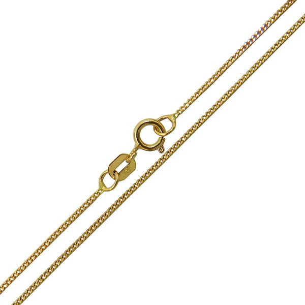 Corrente Grumet em Ouro 18k Fina com 0,9 x 0,4mm