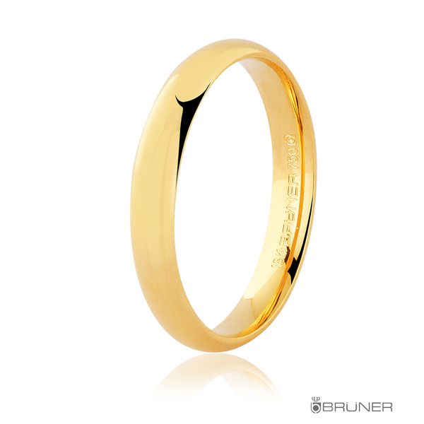 Aliança em Ouro 18k Tradicional Fina com 7.6g e 3.4mm