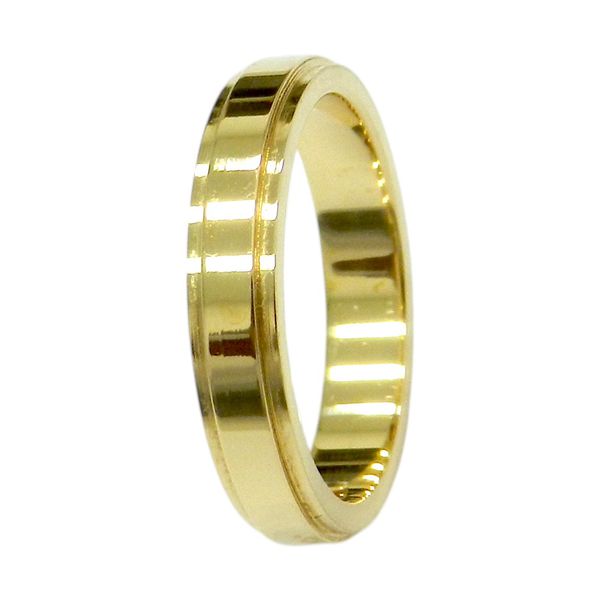 Alianças de ouro 18k 750 Reta Maciça 11.0g 3.8mm