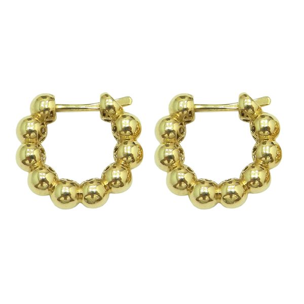 Argola de Bolinhas em Ouro 18k modelo click 4.8g