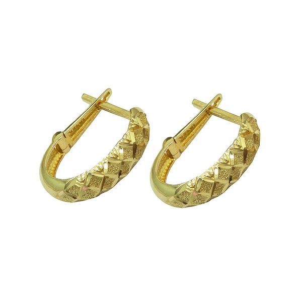 Argola em Ouro 18k Diamantada com 18.0x13.0x5.0mm