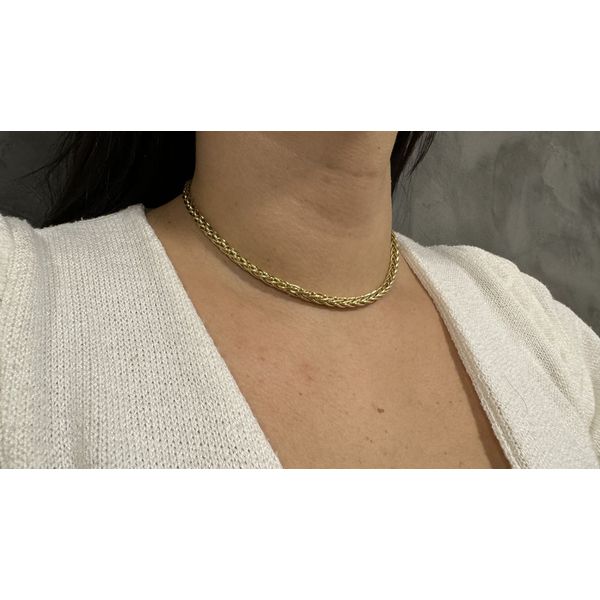 corrente de ouro 18k Feminina modelo Palmeira 18.8g 40cm