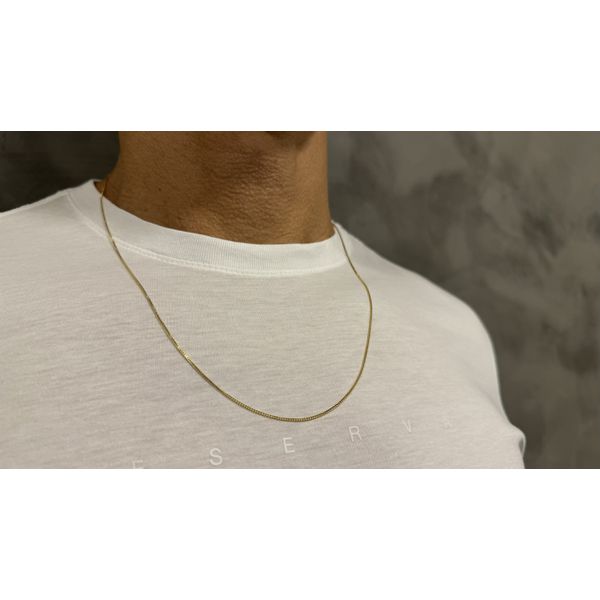 Corrente em Ouro 18K Veneziana Masculina 3,5g 1.0mm