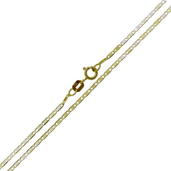 Correntes em Ouro 18k Piastrine Masculina 2.4g 1.25mm