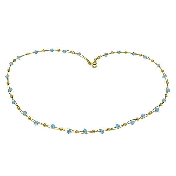 Gargantilha em Ouro 18k Bolinhas Topázios 7.2g 4.0mm