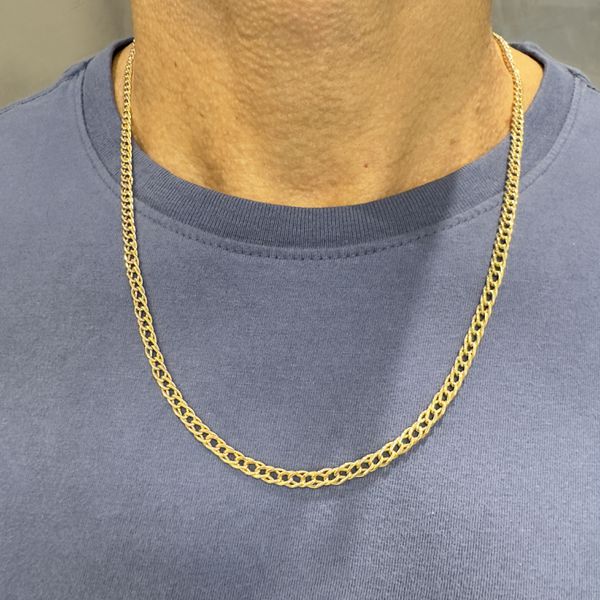 Corrente de Ouro 18K Groumet Duplo 8.6g 60cm