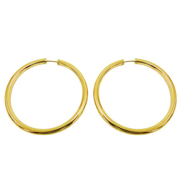 Brinco de Argola em Ouro 18k Grande com 50mm