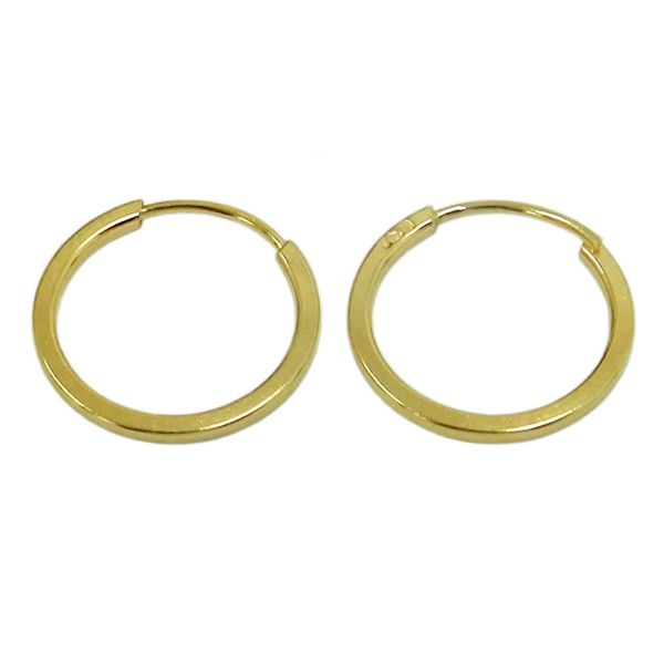 Argolinha em Ouro 18k Fio Quadrado 10.7x1.0mm