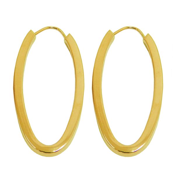 Argola em Ouro 18K Modelo Comprida de 42mm