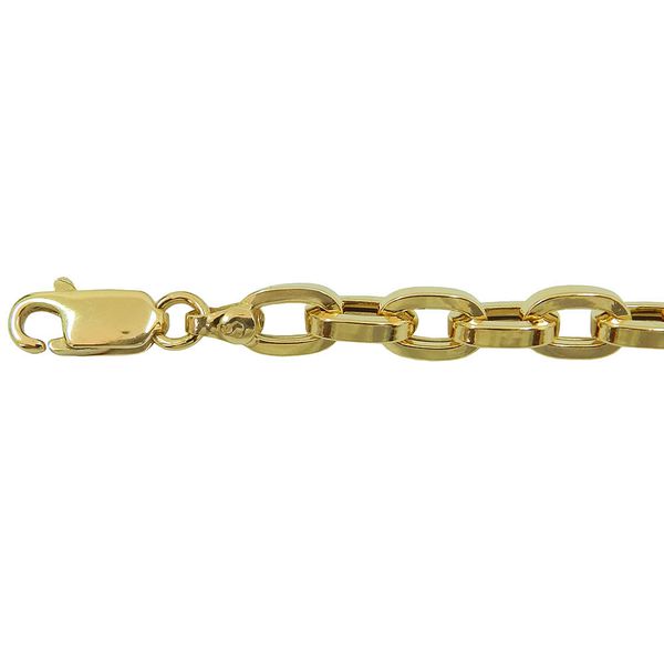 Pulseira Cartier com fio Retangular Oca e Polida em Ouro 18K 