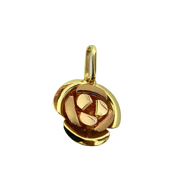 Pingente de ouro Rosa Pequena 12.1x6.0mm