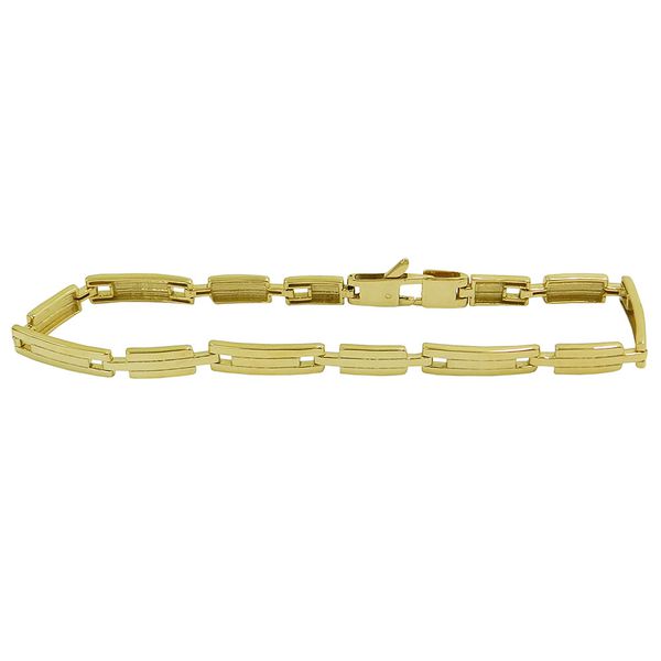 Pulseira Masculina Italiana em Ouro 18K Fina